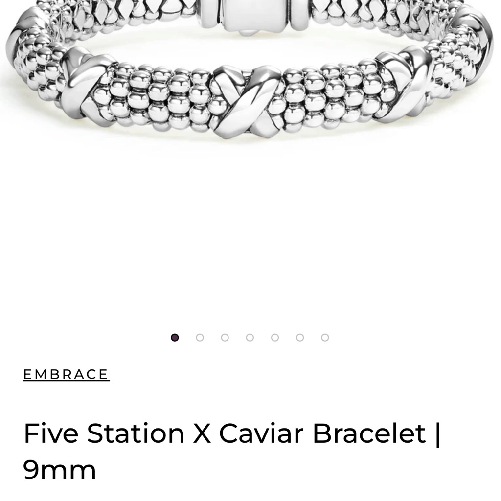 Lagos Silver Five Station X Caviar Bracelet